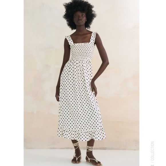 Zara “The JOSEFINE”MIDI/Maxi Linen Blend  Dress - Picture 5 of 11